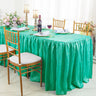 Ruffled Fitted Crushed Taffeta Tablecloth With Skirt