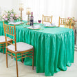 Rectangular Ruffled Fitted Crushed Taffeta Tablecloth With Skirt
