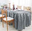 Rectangular Ruffled Fitted Crushed Taffeta Tablecloth With Skirt