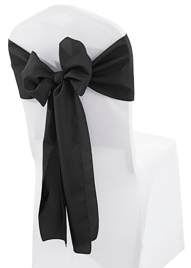 Polyester Chair Sashes 8x108 Black