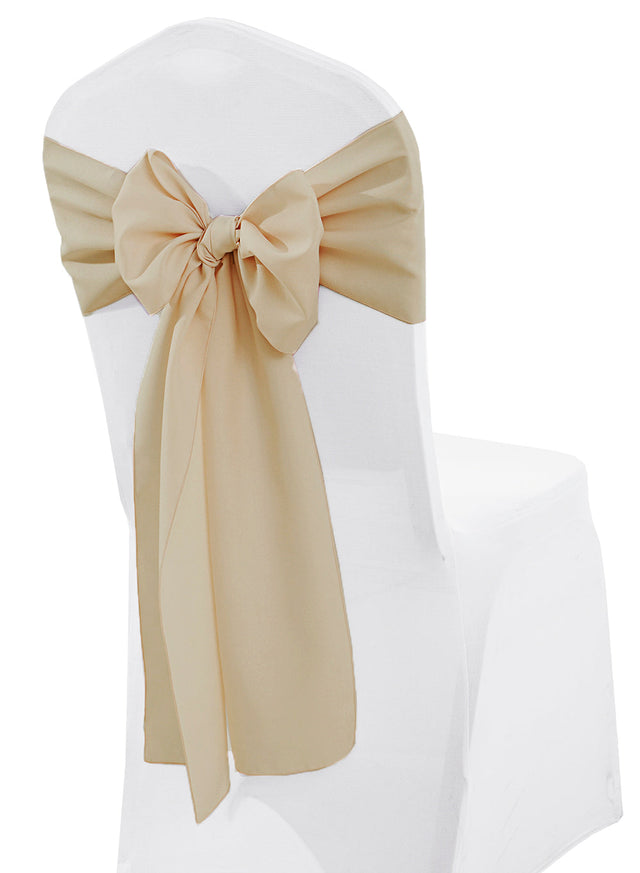 Polyester Chair Sashes Champagne 8x108