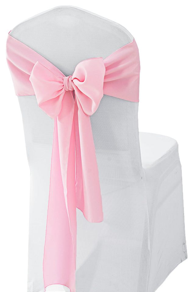 Polyester Chair Sashes Pink 8x108