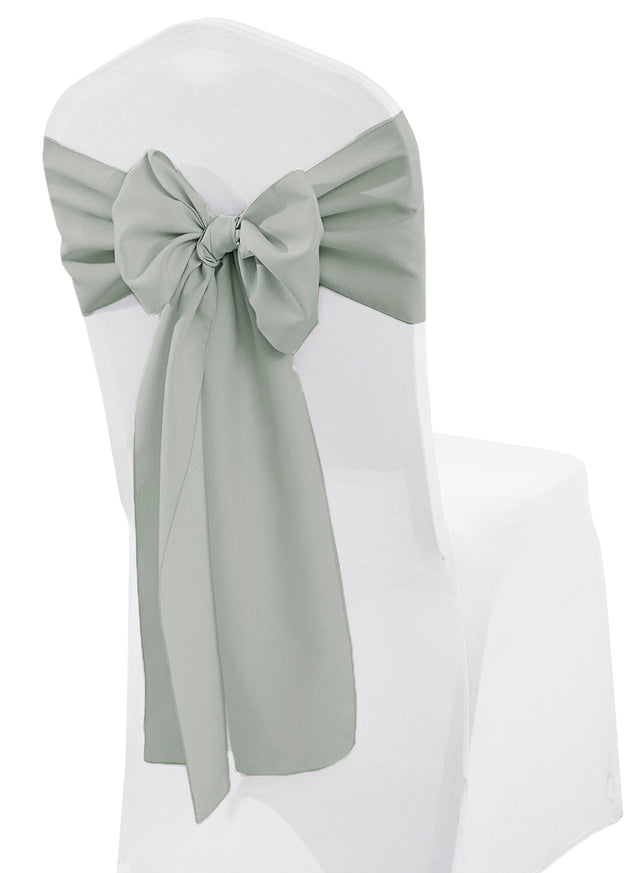 Polyester Chair Sash 8x108 Silver