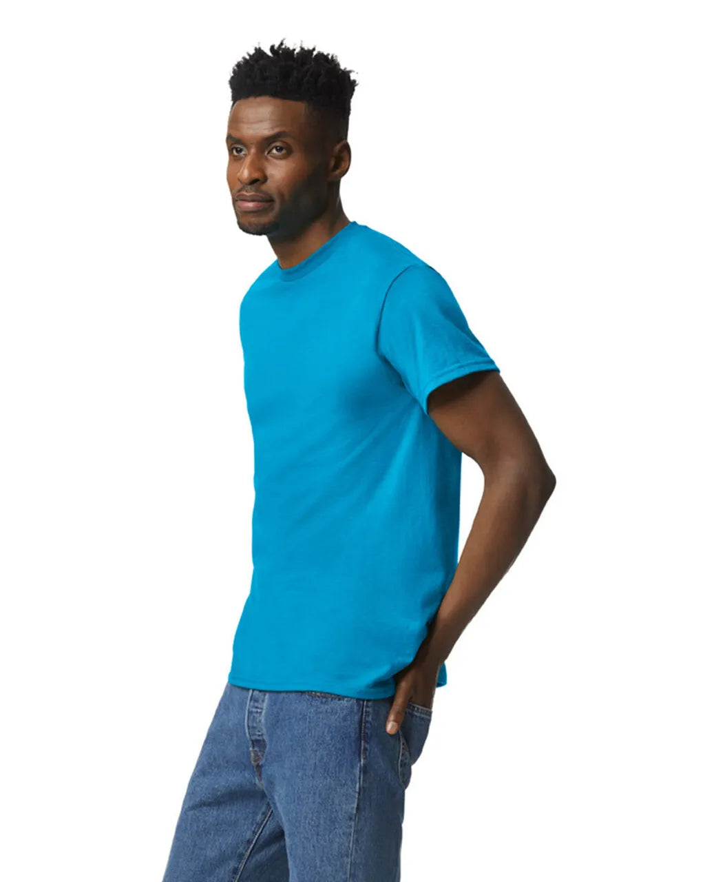 Gildan 8000 DryBlend Cotton Poly Shirt - Sapphire, Moisture-Wicking, Classic Fit (1 Piece)