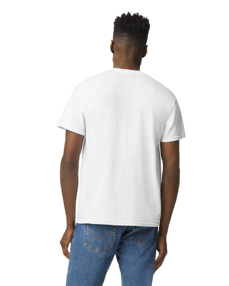 Gildan 8000 DryBlend Cotton Poly Fabric - White, Moisture-Wicking, Classic Fit (1 Piece)
