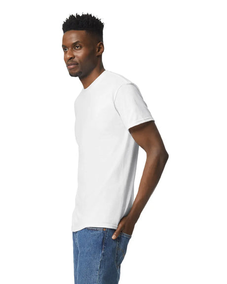 Gildan 8000 DryBlend Cotton Poly Fabric - White, Moisture-Wicking, Classic Fit (1 Piece)