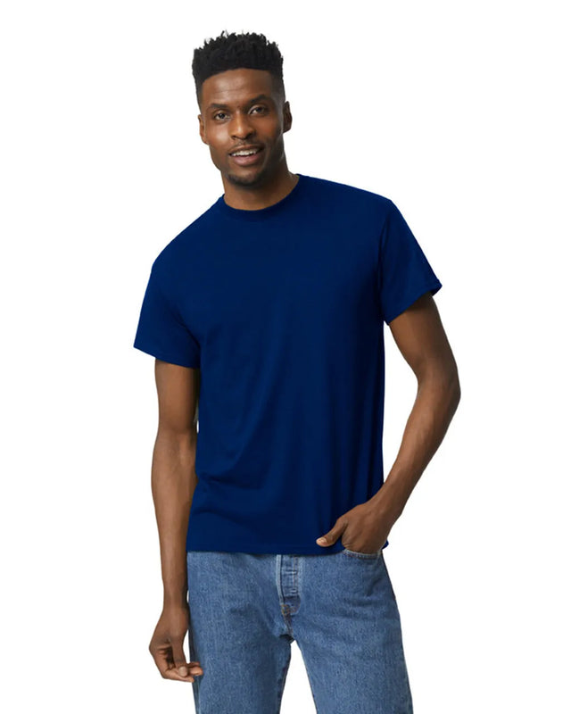 Gildan 8000 DryBlend Cotton Poly Shirt Fabric - Navy, Moisture-Wicking, Classic Fit (1 Piece)