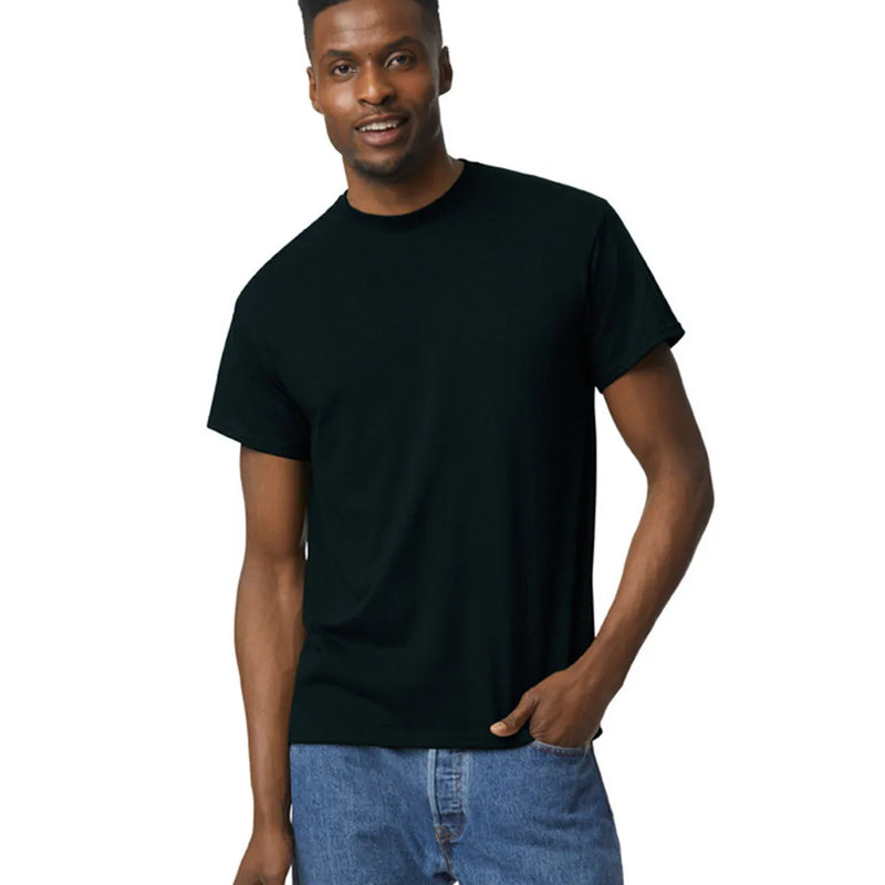 Gildan 8000 DryBlend Cotton Poly Fabric - Black, Moisture-Wicking, Classic Fit (1 Shirt)