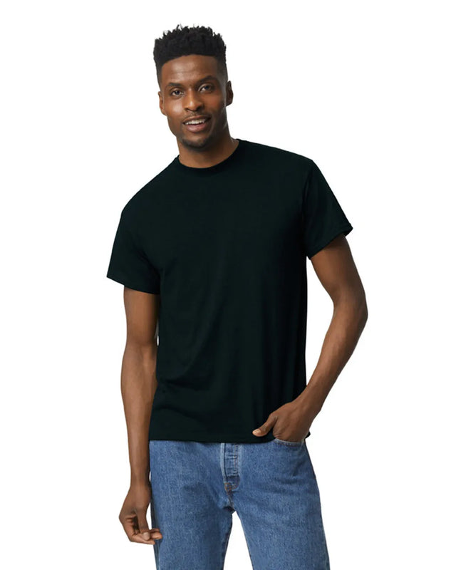Gildan 8000 DryBlend Cotton Poly Fabric - Black, Moisture-Wicking, Classic Fit (1 Shirt)