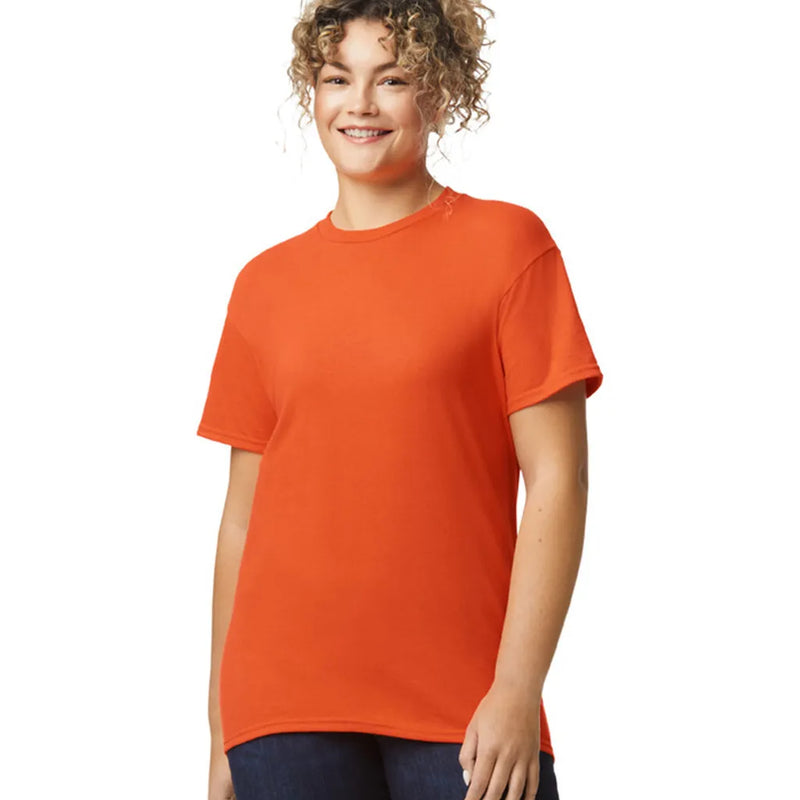 Gildan 8000 DryBlend Cotton Polyester Fabric - Orange, Moisture-Wicking, Classic Fit (1 Shirt)