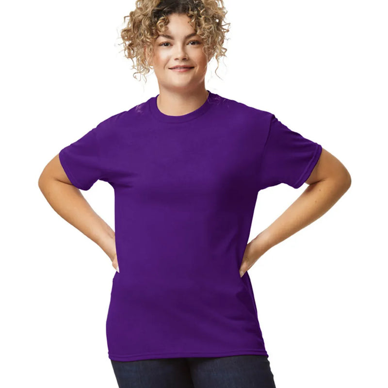 Gildan 8000 DryBlend Cotton Poly T-Shirt Fabric - Team Purple, Moisture-Wicking, Classic Fit (1 Piece)