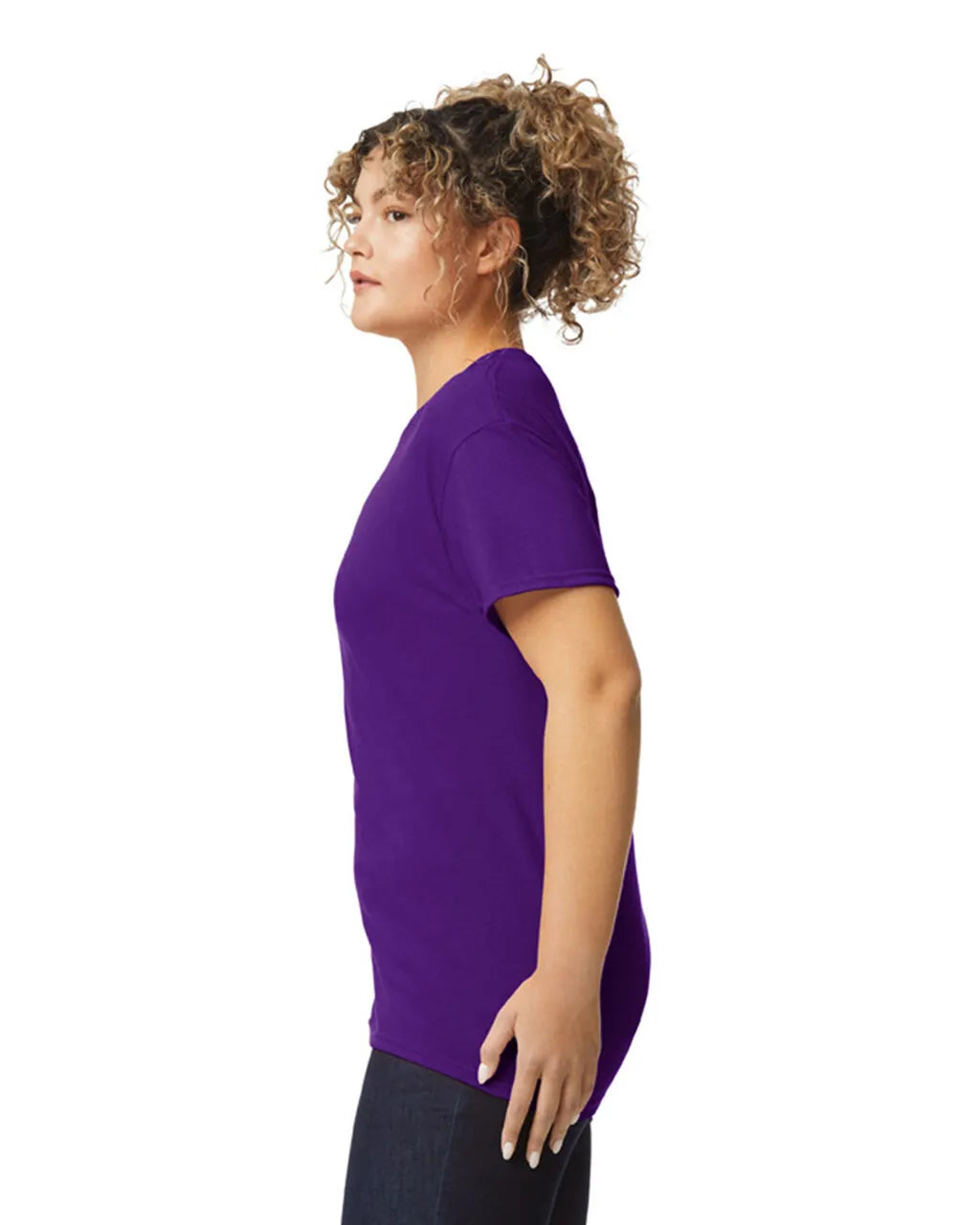 Gildan 8000 DryBlend Cotton Poly T-Shirt Fabric - Team Purple, Moisture-Wicking, Classic Fit (1 Piece)