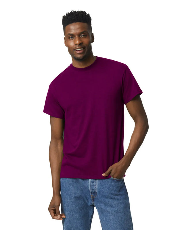 Gildan 8000 DryBlend Cotton Poly Shirt Fabric - Maroon, Moisture-Wicking, Classic Fit (1 Shirt)