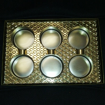 Sandwich Cookie Box with Gold 6 Inserts - 25 Pack