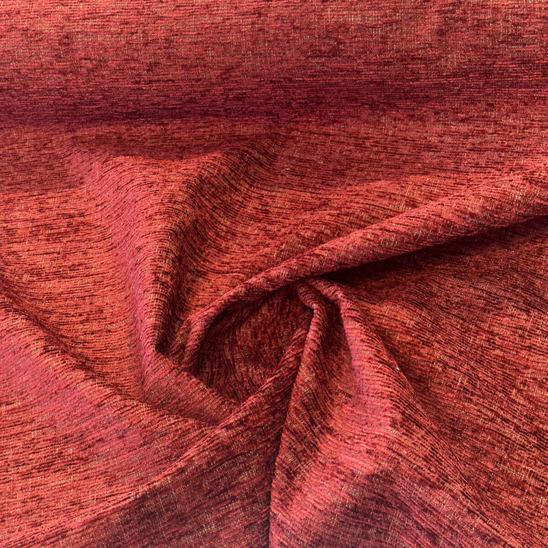 Carson Wine Soft Chenille Backed Upholstery Fabric - Wine, Taupe, Black, 56" Width (1 Yard)