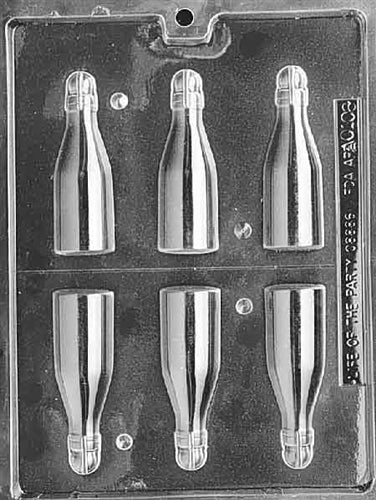 3D Small Champagne Bottles Chocolate Mold - LPAO106