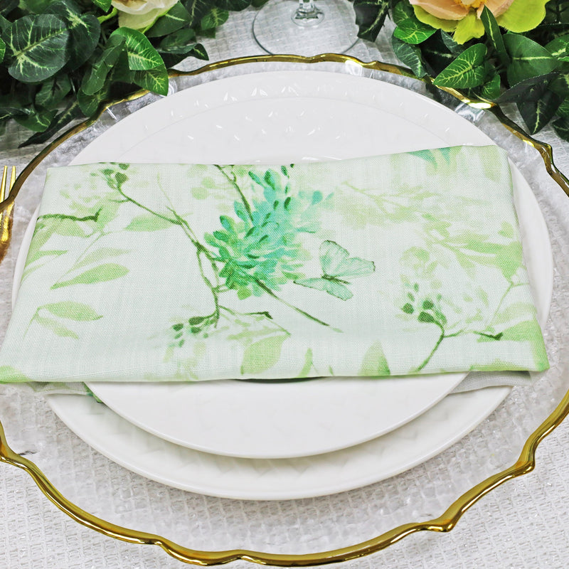 Faux Linen Dinner Napkins Verdure 20x20