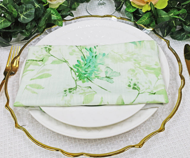 Faux Linen Dinner Napkins Verdure 20x20