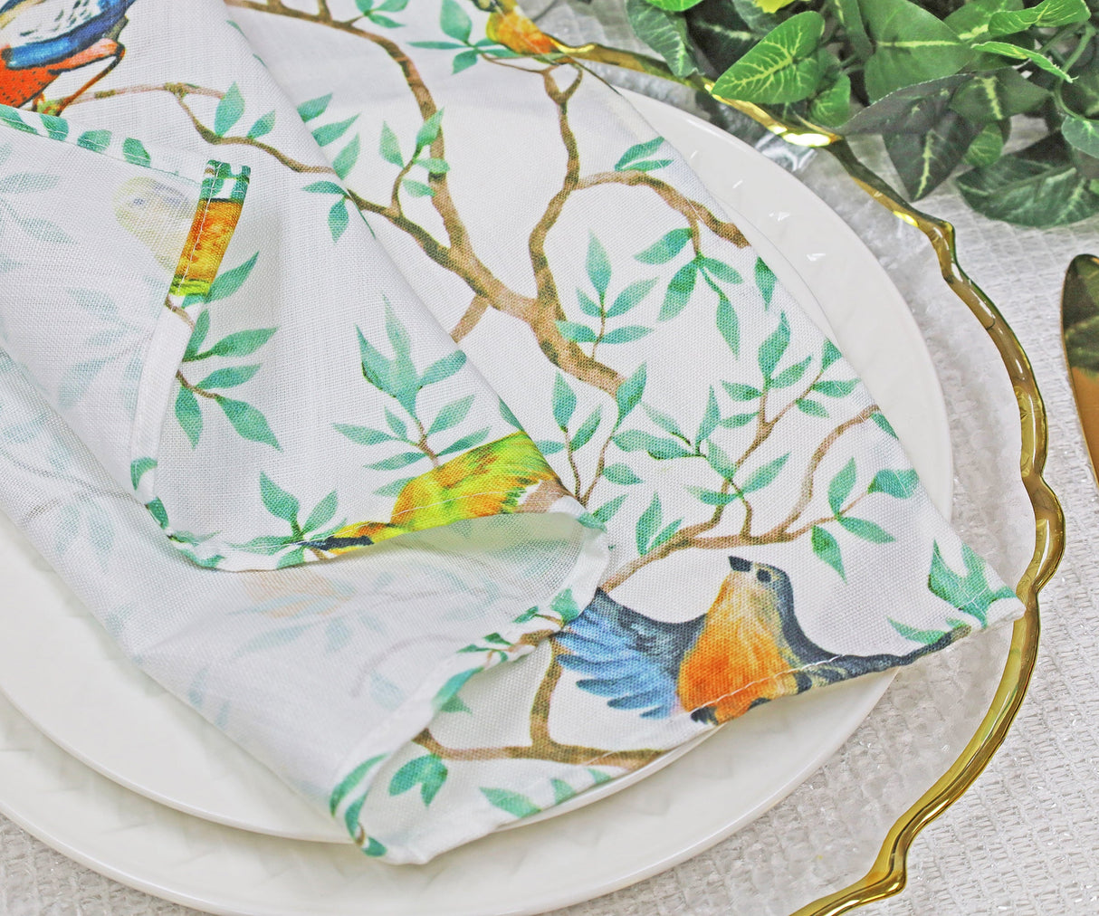 Faux Linen Dinner Napkin Sample