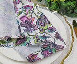 Faux Linen Dinner Napkins 20x20 Italian Anemone