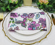 Faux Linen Dinner Napkin Sample 20x20 Italian Anemone