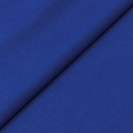 Machine Washable Royal Blue Gabardine Wool Blend Fabric - Royal Blue, Gabardine, 58/60" Width