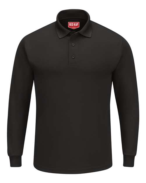 Red Kap Men's Long Sleeve Performance Knit Polo