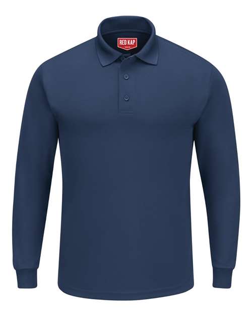 Red Kap Men's Long Sleeve Performance Knit Polo