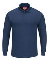 Red Kap Men's Long Sleeve Performance Knit Polo