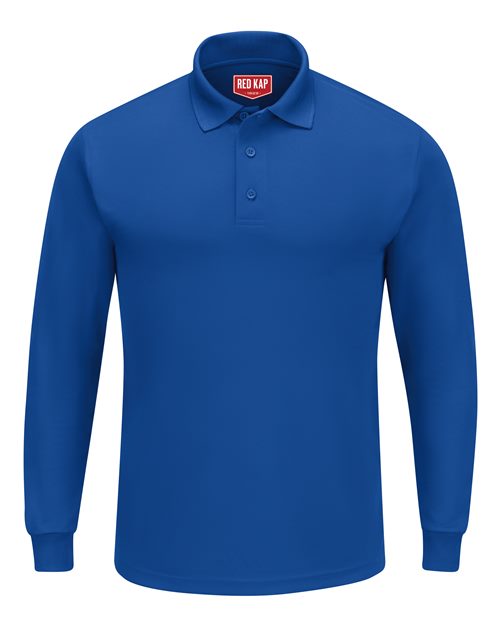 Red Kap Men's Long Sleeve Performance Knit Polo