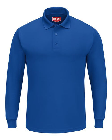 Red Kap Men's Long Sleeve Performance Knit Polo