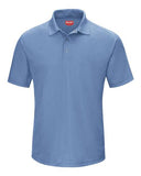 Red Kap Men's Performance Knit Gripper-Front Polo
