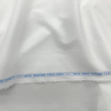 White Pima Cotton Shirting Fabric - White, 56" Width (1 Yard)