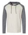 LAT Men's Fine Jersey Hooded Long Sleeve Raglan T-Shirt