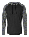 LAT Men's Fine Jersey Hooded Long Sleeve Raglan T-Shirt