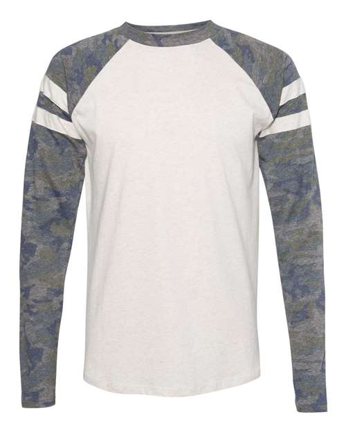 LAT Unisex Fine Jersey Mash Up Long Sleeve Tee