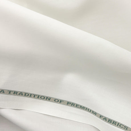 Off-White Pima Cotton Shirting Fabric - Off-White, 56" Width (1 Yard)