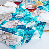 Faux Linen Table Runner 13x108 Peony