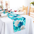 Faux Linen Table Runner 13x108 Peony