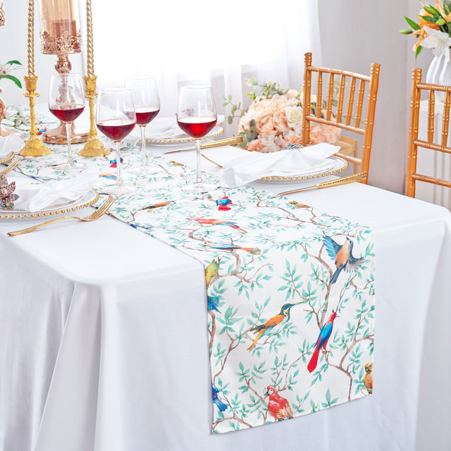 Faux Linen Table Runner 13x108 Arboreal