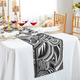Faux Linen Table Runner 13x108 Fractal