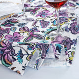 Faux Linen Table Runner 13x108 Italian Anemone