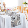 Faux Linen Table Runner 13x108 Baroque