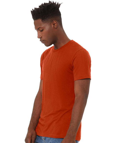 BELLA + CANVAS Triblend Crewneck Short Sleeve Tee in Brown