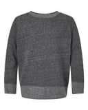Sudadera juvenil Harborside Melange de felpa francesa con mangas largas y cuello redondo