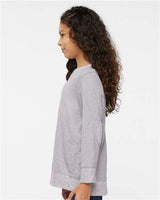 Youth Harborside Mélange French Terry Long Sleeve with Elbow Patches