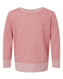 Sudadera juvenil Harborside Melange de felpa francesa con mangas largas y cuello redondo