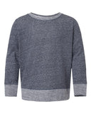Sudadera juvenil Harborside Melange de felpa francesa con mangas largas y cuello redondo