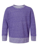 Sudadera juvenil Harborside Melange de felpa francesa con mangas largas y cuello redondo