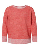 Sudadera juvenil Harborside Melange de felpa francesa con mangas largas y cuello redondo